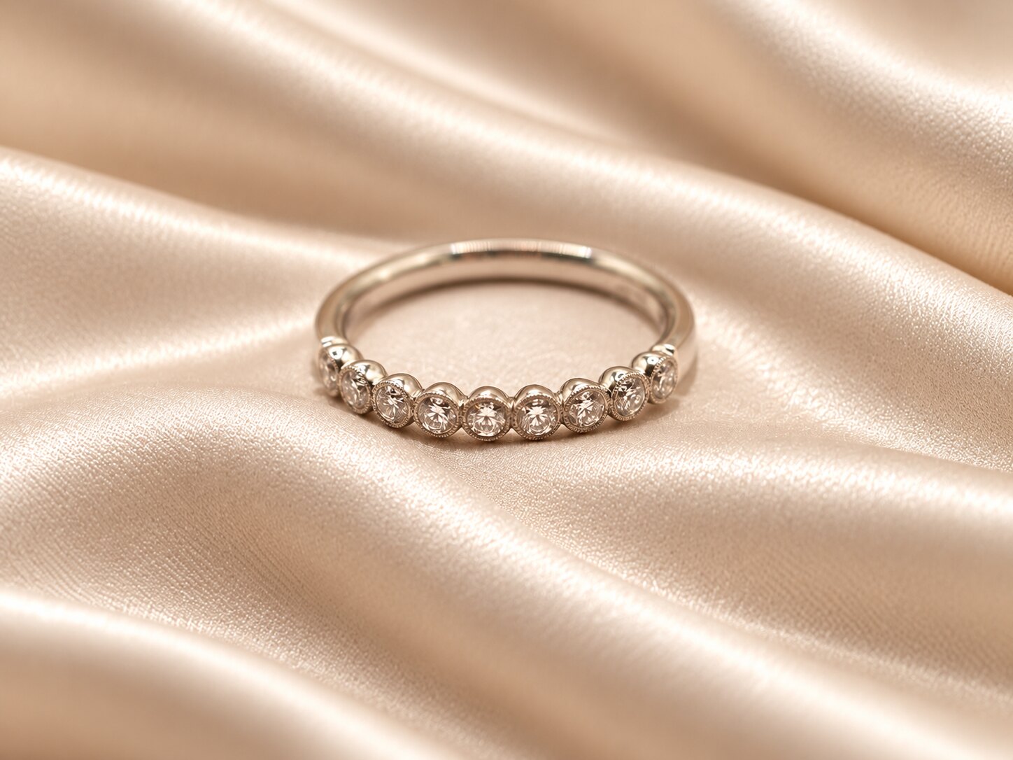 Platinum Diamond Half Eternity Ring