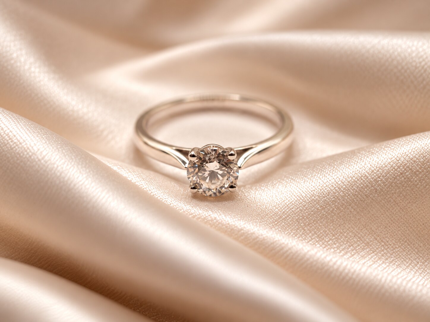 Platinum Brilliant-Cut Diamond Solitaire Ring