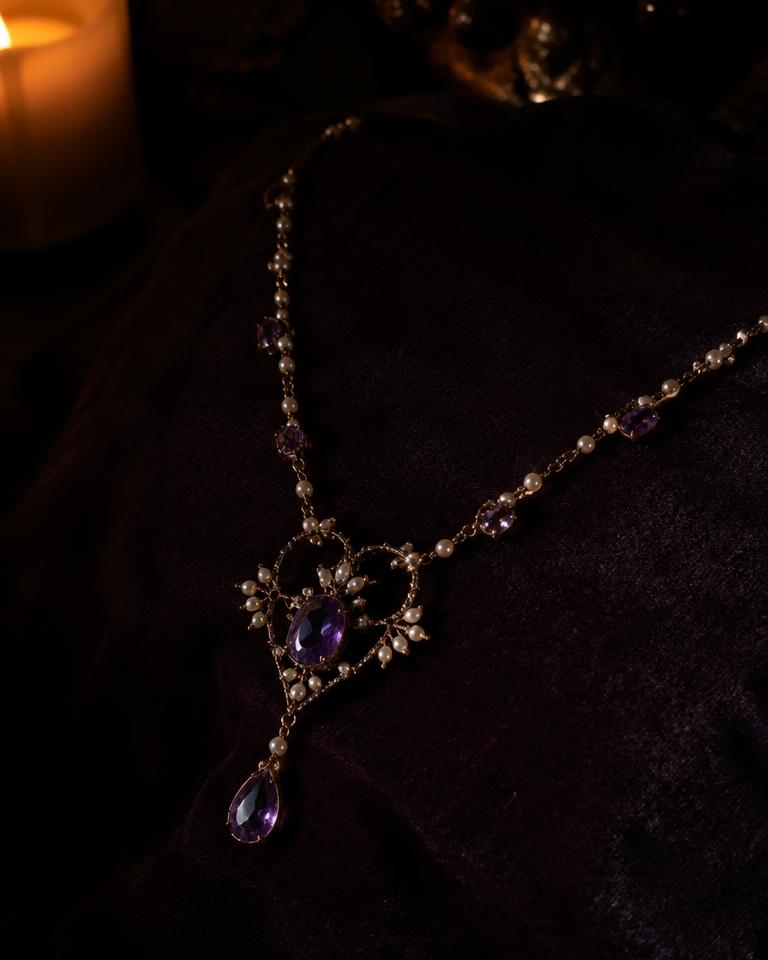 Edwardian Amethyst Necklace, c.1908