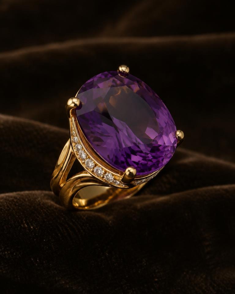 Amethyst Cocktail Ring