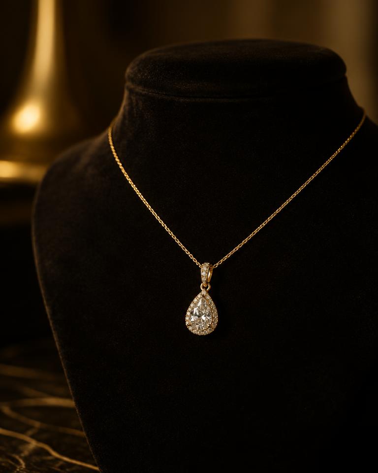 Pear Diamond Pendant