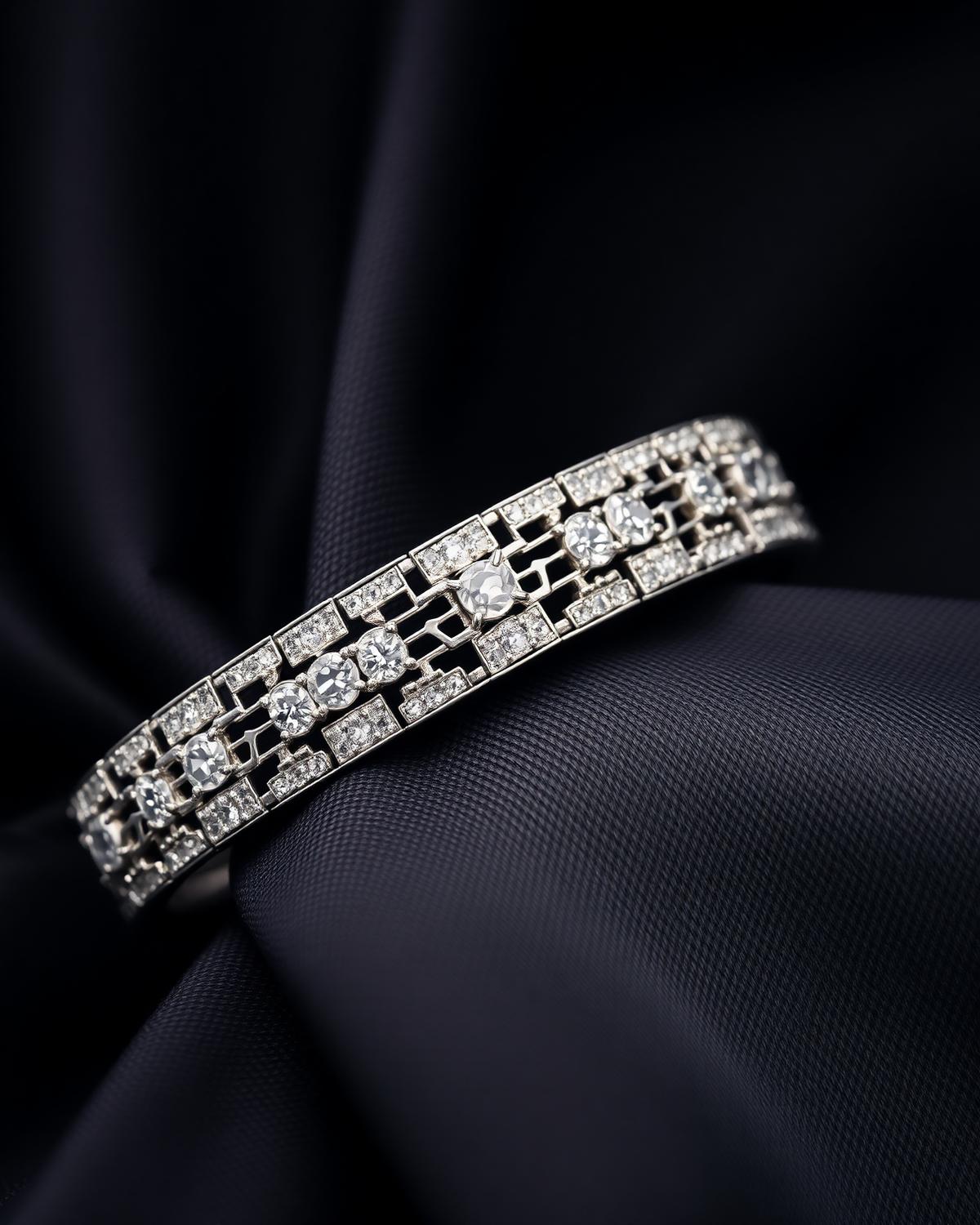 Art Deco Diamond Line Bracelet, c.1928