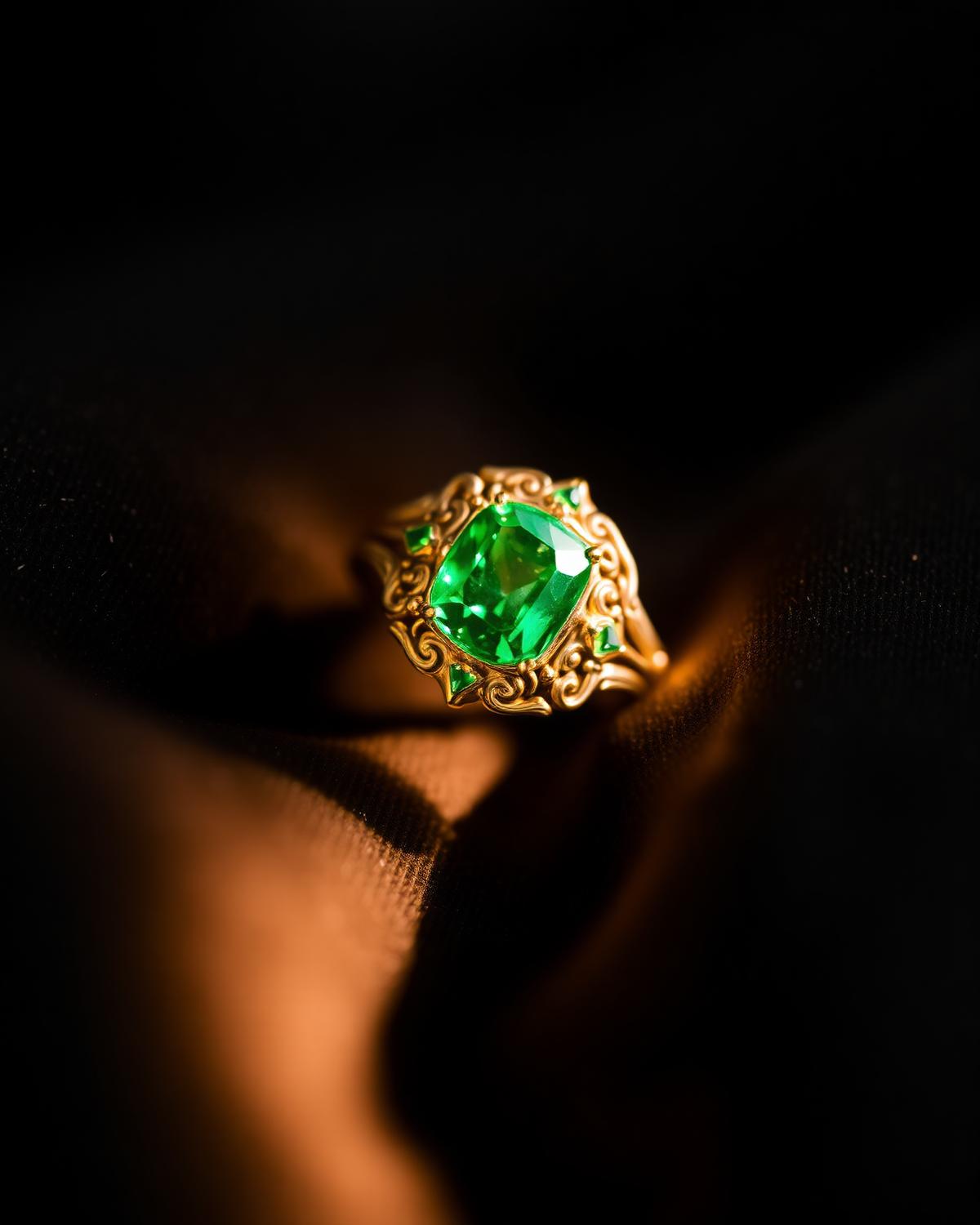 Victorian Emerald & Gold Ring, c.1885